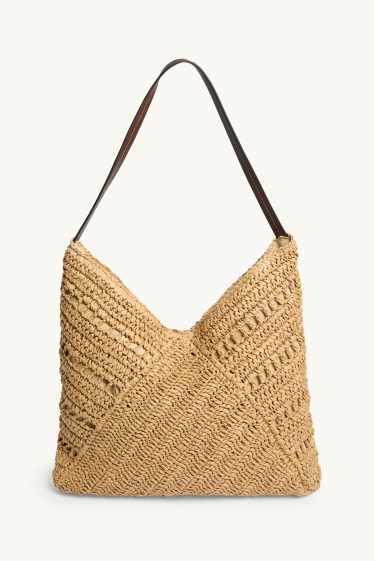 Donna - Shopper grande di paglia - beige