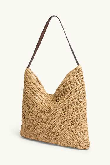 Donna - Shopper grande di paglia - beige
