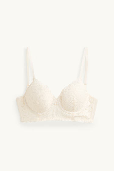 Femmes - Soutien-gorge avec armatures - DEMI - ampliforme - blanc crème