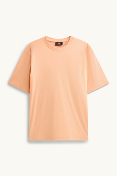 Heren - T-shirt - relaxed fit - apricot