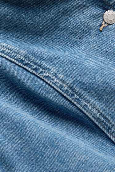 Femei - Vestă din denim - cambrată - denim-albastru