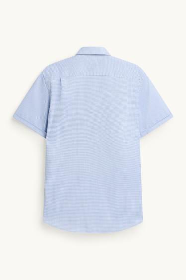 Hommes - Chemise - regular fit - col kent - sans repassage - à motif - bleu clair