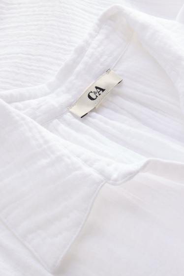 Dona - Brusa top - texturada - blanc