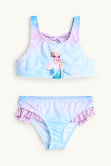 Enfants filles - La Reine des Neiges - bikini - 2 pièces - bleu clair