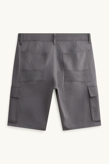 Herren - Cargo-Shorts - dunkelgrau