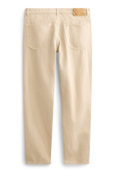 Home - Relaxed Jeans - mescla de lli - beix