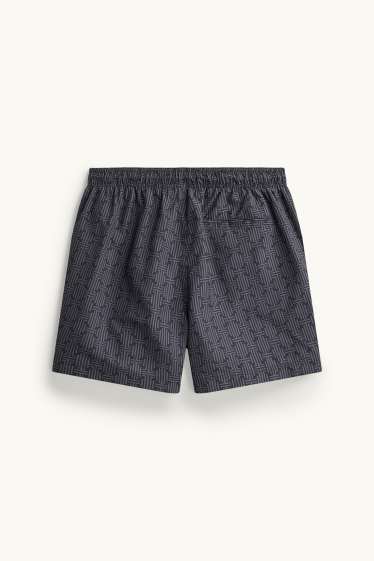 Men - Swim shorts - patterned - black