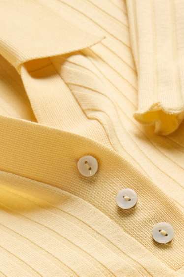 Donna - Polo - regular fit - a coste - giallo chiaro