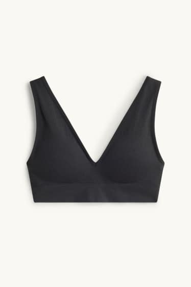 Damen - Bustier - wattiert  - schwarz
