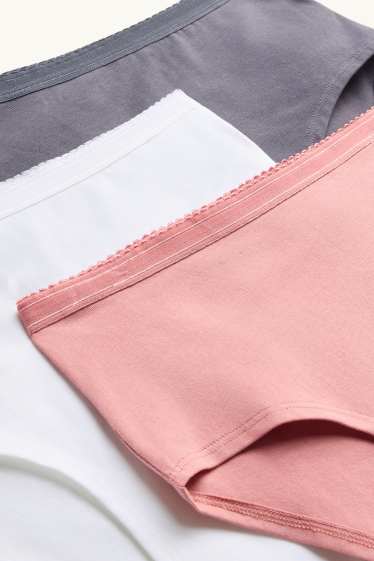 Donna - Confezione da 3 - slip - fucsia