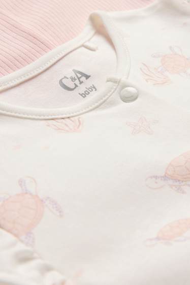 Baby Mädchen - Multipack 2er - Schildkröte - Baby-Schlafanzug - rosa