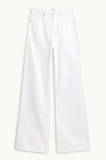 Dona - Wide Leg Jeans - high waist - blanc
