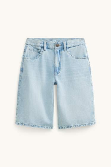 Children Boys - Denim Bermuda shorts - light blue