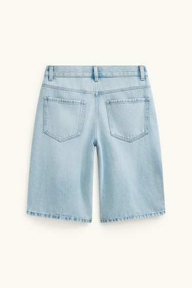 Children Boys - Denim Bermuda shorts - light blue