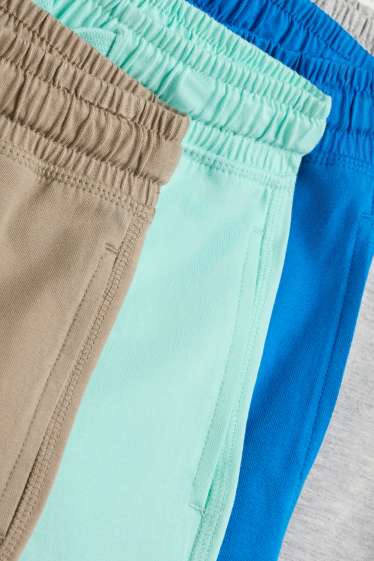 Kinder Buben - Multipack 5er - Sweatshorts - blau