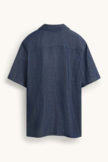 Herren - Jeanshemd - Relaxed Fit - dunkelblau