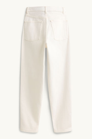 Dona - Mom Jeans - high waist - LYCRA® - blanc trencat