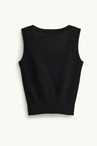 Femmes - Pull sans manches - noir