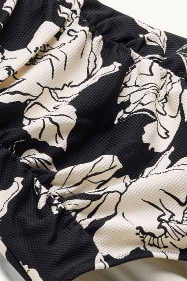 Women - Shaping swimsuit with gather - padded - LYCRA® XTRA LIFE™ - black