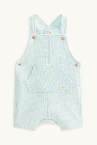 Unisex - Pantalón para recién nacido - con textura - azul