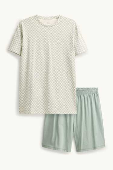 Hommes - Pyjashort - vert