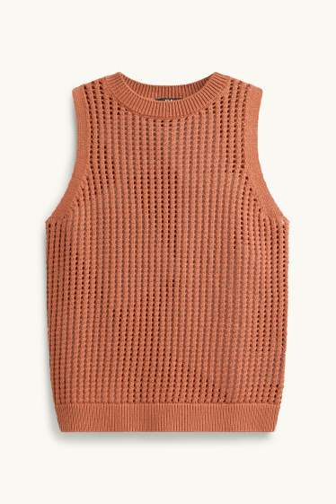 Damen - Pullunder - terracotta