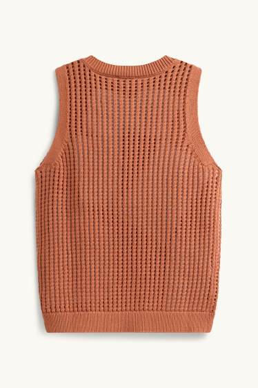 Damen - Pullunder - terracotta