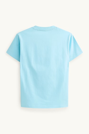 Kinder Buben - Hai - Kurzarmshirt - hellblau