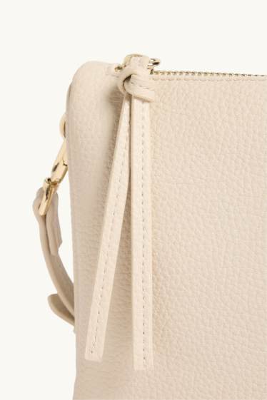 Femmes - Sac à bandoulière amovible - matière synthétique - blanc crème
