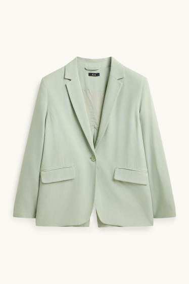 Dona - Blazer amb component de lli - relaxed fit - verd
