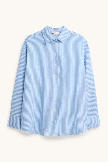 Donna - Camicetta - a righe - blu