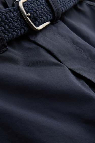 Hommes - Bermuda cargo à ceinture - bleu