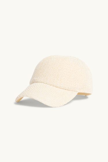 Donna - Cappellino di paglia - bianco