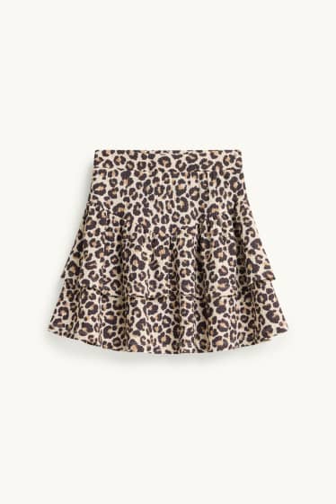 Kinder Mädchen - Rock - gemustert - strukturiert - beige
