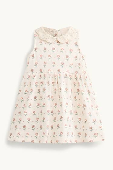 Bébés filles - Petites fleurs - robe bébé - blanc