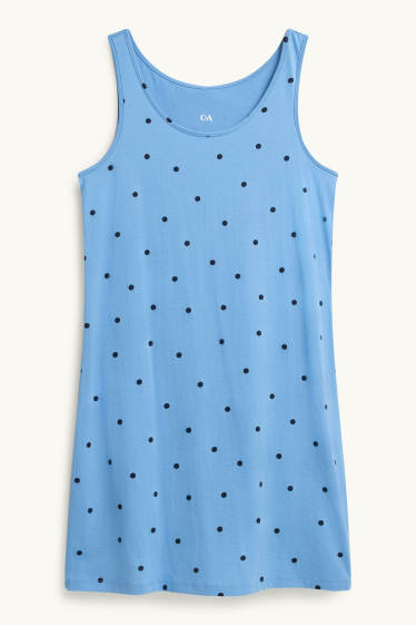Dona - Camisa de dormir - de piquets - blau
