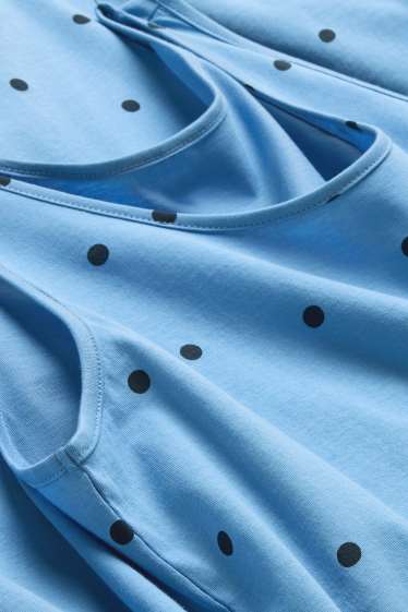 Dona - Camisa de dormir - de piquets - blau