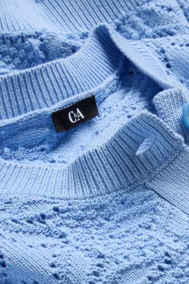 Damen - Strickjacke - strukturiert - blau