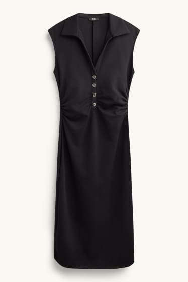 Damen - Bodycon-Kleid - strukturiert - schwarz