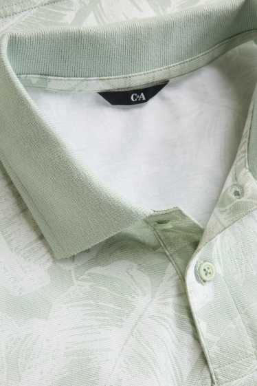 Hommes - Polo - regular fit - à motif - vert clair