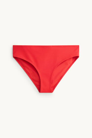 Donna - Slip bikini - vita media - LYCRA® XTRA LIFE™ - rosso