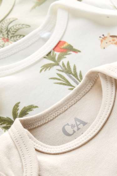 Unisexe - Lot de 3 - jungle - body pour bébé - blanc