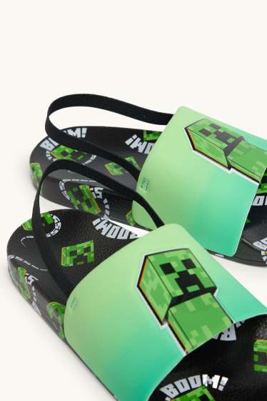 Kinderen: jongens - Minecraft - badslippers - zwart