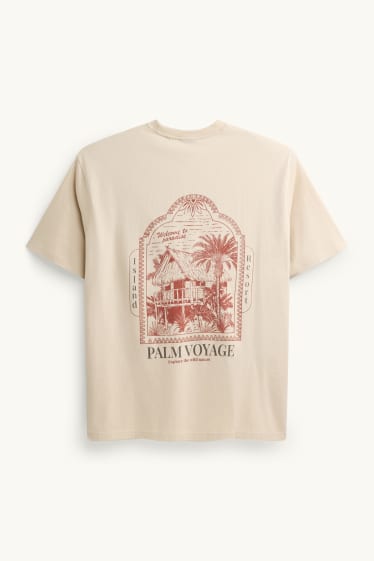 Herren - T-Shirt - Relaxed Fit - beige