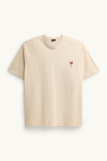Herren - T-Shirt - Relaxed Fit - beige