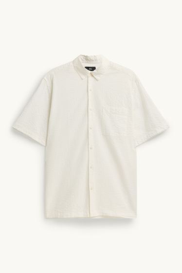 Bărbați - Cămașă - regular fit - guler Kent - alb