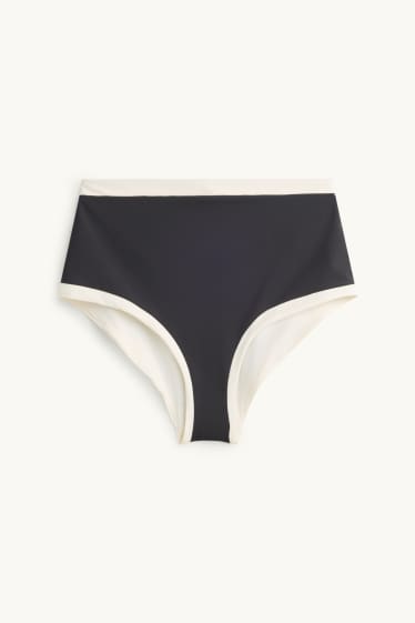 Damen - Bikini-Hose - High Waist - LYCRA® XTRA LIFE™ - schwarz / weiß