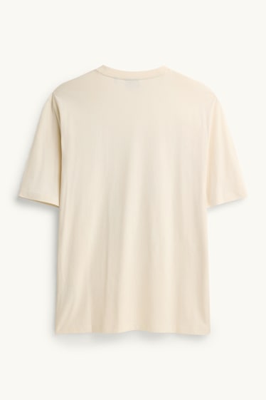 Herren - T-Shirt - Relaxed Fit - cremefarben