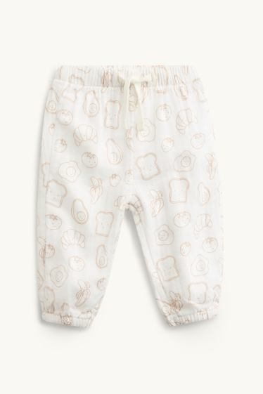 Unisex - Frühstück - Baby-Jogginghose - weiss