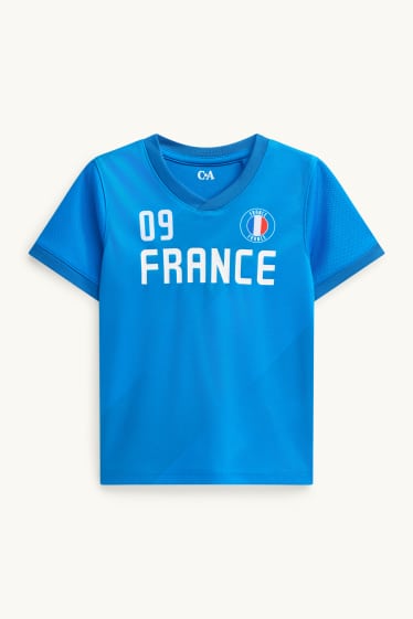 Kinder Jungen - Frankreich - Kurzarmshirt - blau
